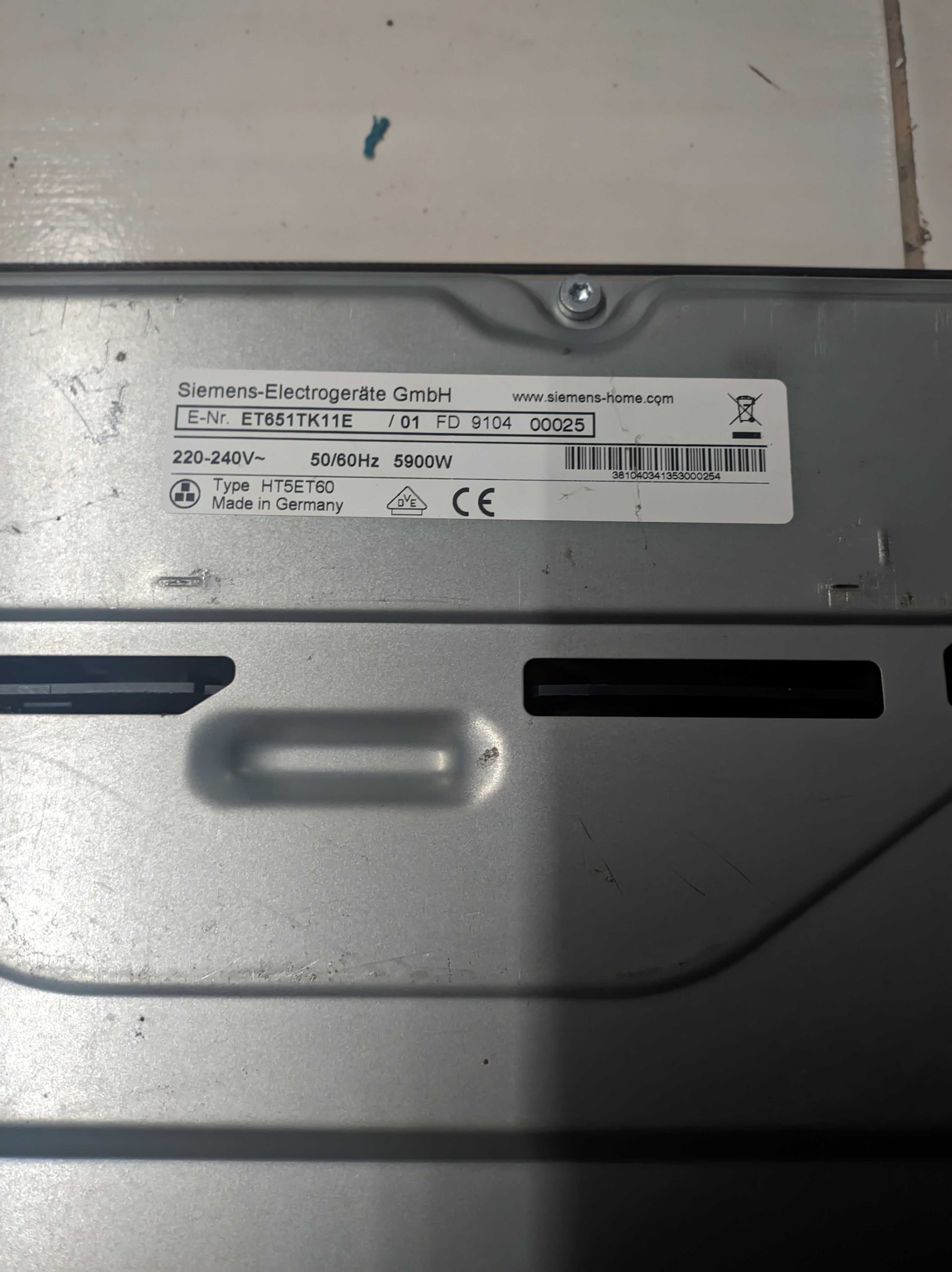 Płyta grzejna Siemens 5900W