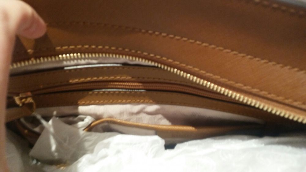 Michael Kors Selma brąz Large 37x27 saffiano skóra oryginał zapakowany