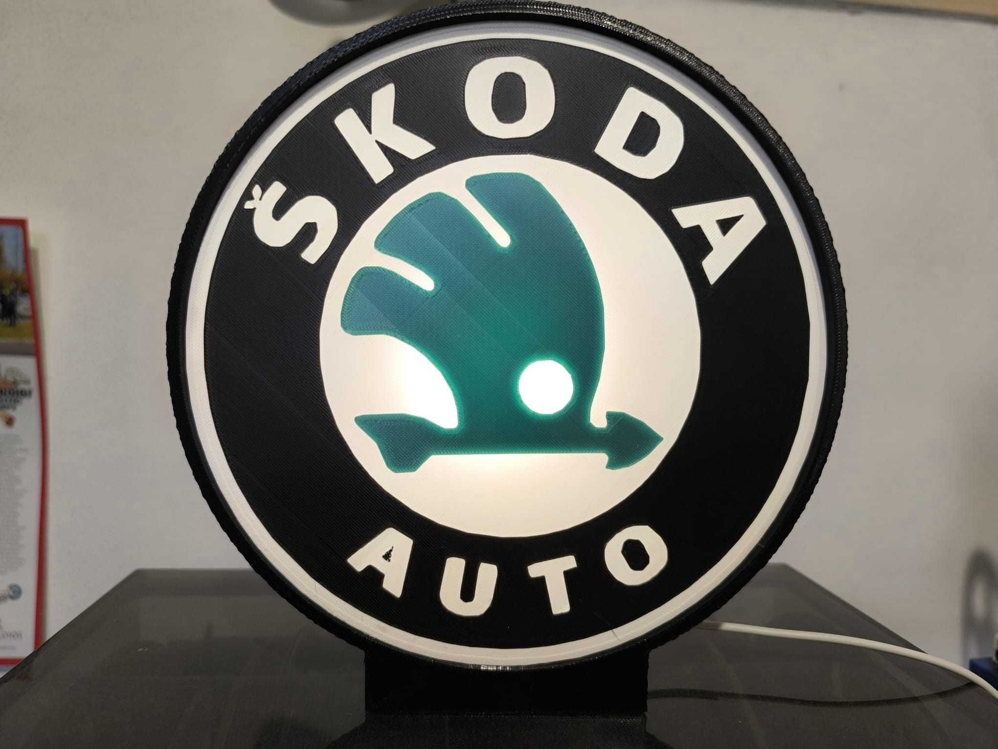 Luminaria decorativa / Lightbox Skoda (logo 90s)