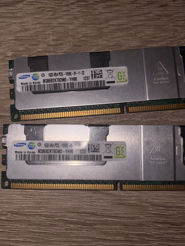 Kości serwerowe RAM 2x 16GB ddr3
