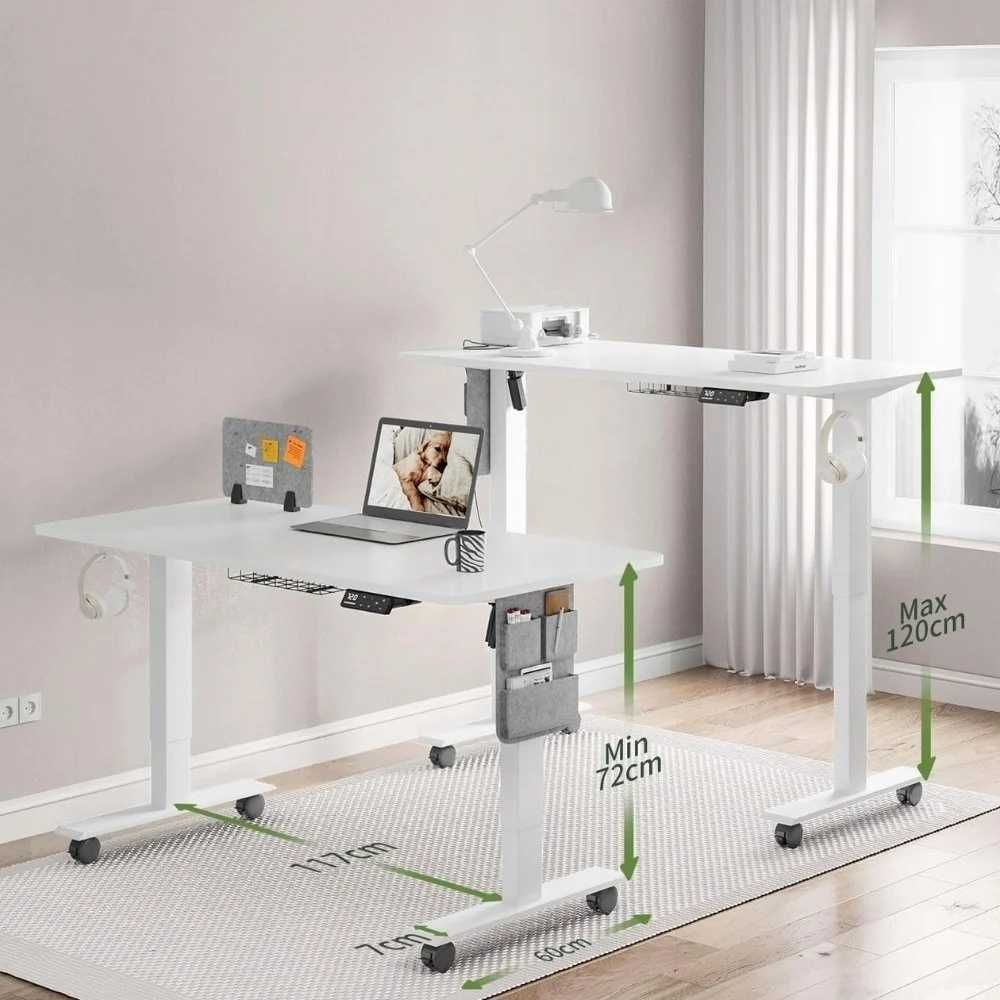 Nowe biurko elektryczne / regulowane / MAIDeSITe / 140x70cm !A1622!