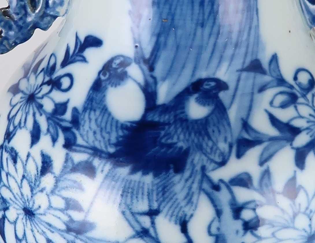 Jarrão em porcelana azul e branca da China Séc. XIX - 43 cm