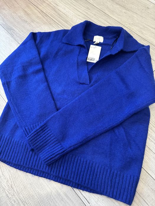 Новий синій светр  h&m оверсайз ХS