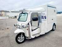 Tuktuk electrico autonomio com paneis solar food truck