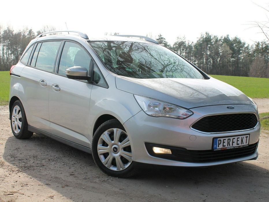 Ford Grand C-MAX 1.5 D 120 KM Automat NAVI Grzane FOTELE Tempomat MARTWE Pole SERWIS !