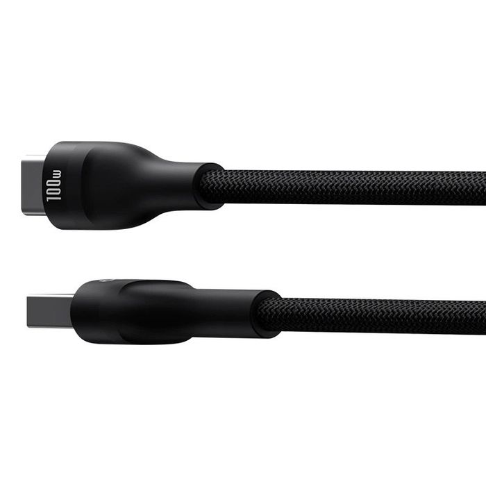 Kabel przewód wytrzymały Flash 2 USB-A - USB-C 100W 1m - czarny