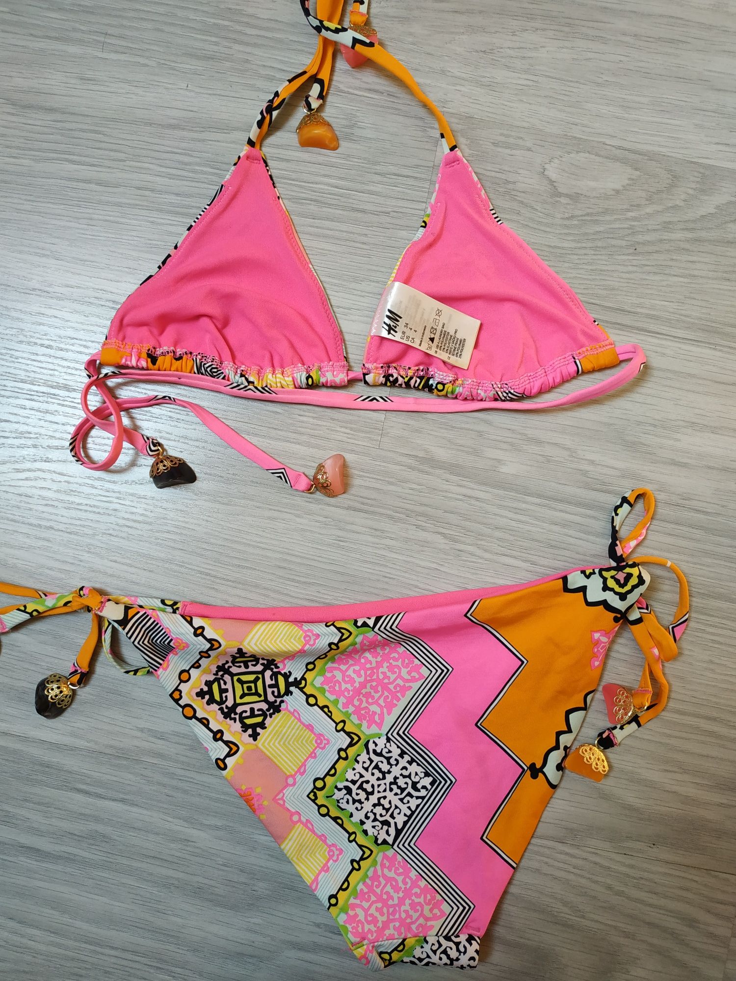 H&M strój kąpielowy damski kostium plażowy dziewczęcy bikini XS-S, 164