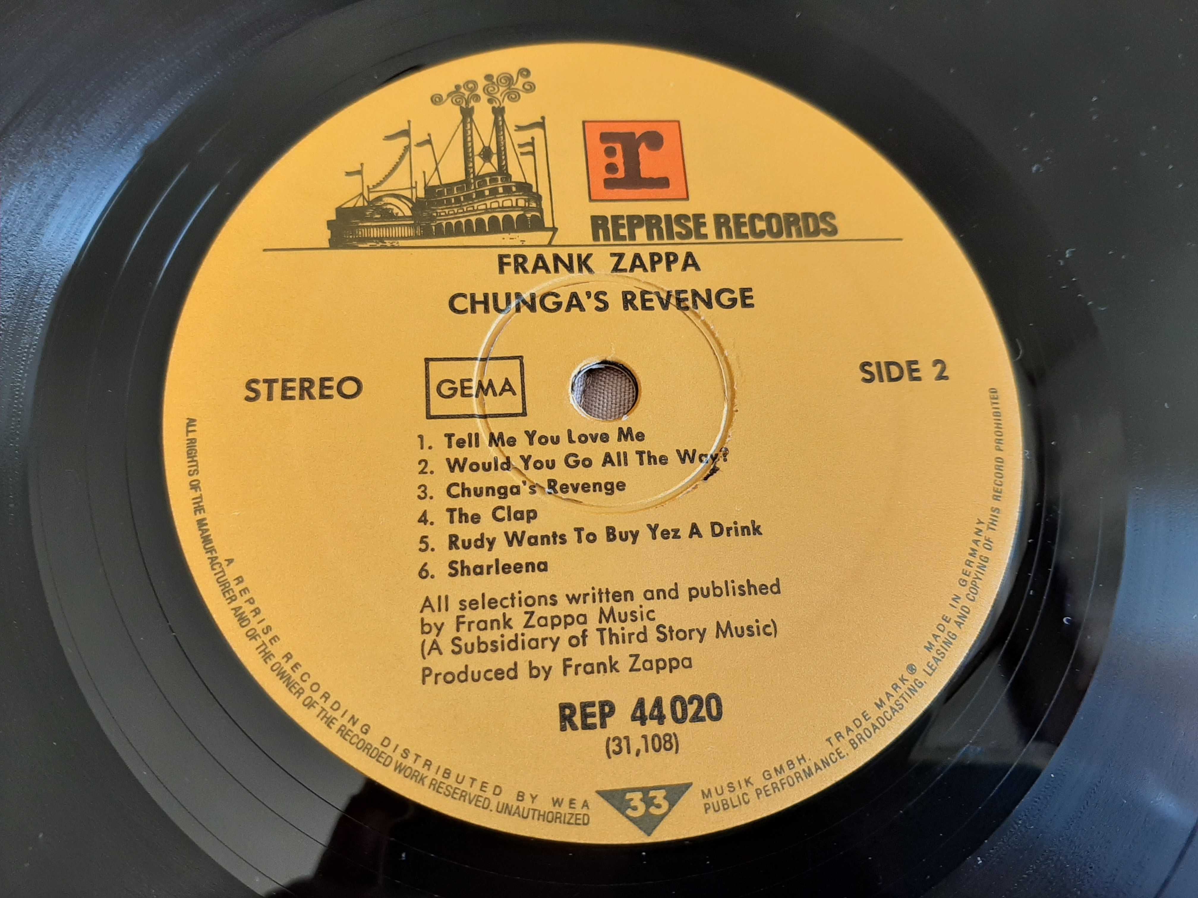 Frank Zappa - Chungas`s Revenge - Germany - Vinil LP