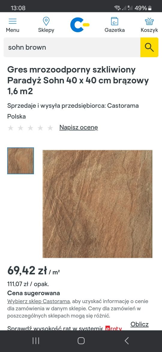 Gres mrozoodporny Sohn Brown Paradyż