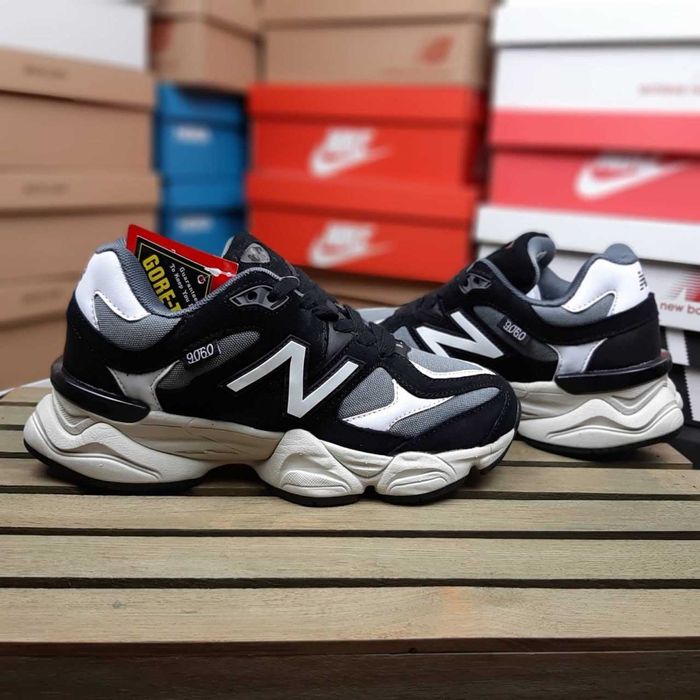 ТЕРМО! New Balance 9060 Black Grey Gore-Tex 36 37 38 41 42 43 44 45