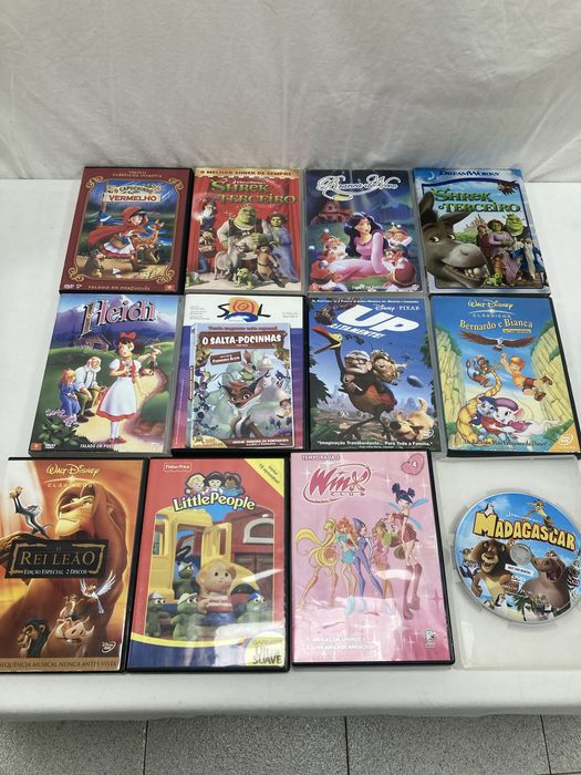 Lote 12 Dvd’s Infantis vários, Shrek o terceiro