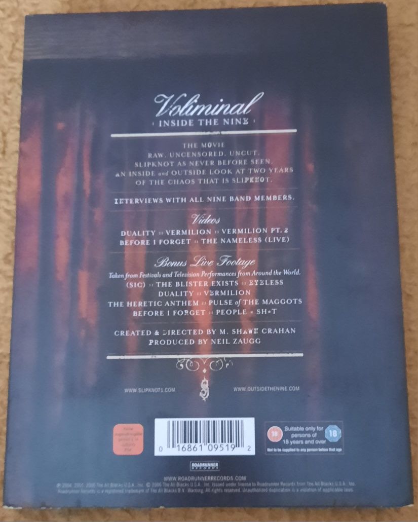 DVD Slipknot voliminal-inside the nine
