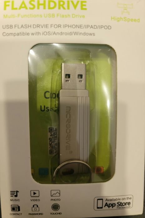 Флешка, 64гб, usb/lightning для iphone/android
