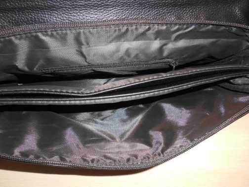Emporio Armani Skorzana męska torba aktówka, skóra, Włochy