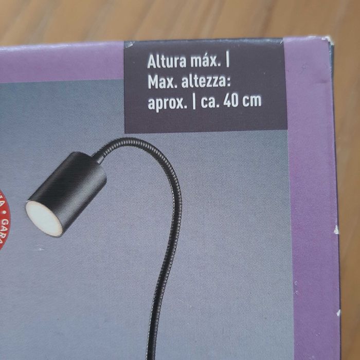 NOVO Candeeiro LED de Mola Preto