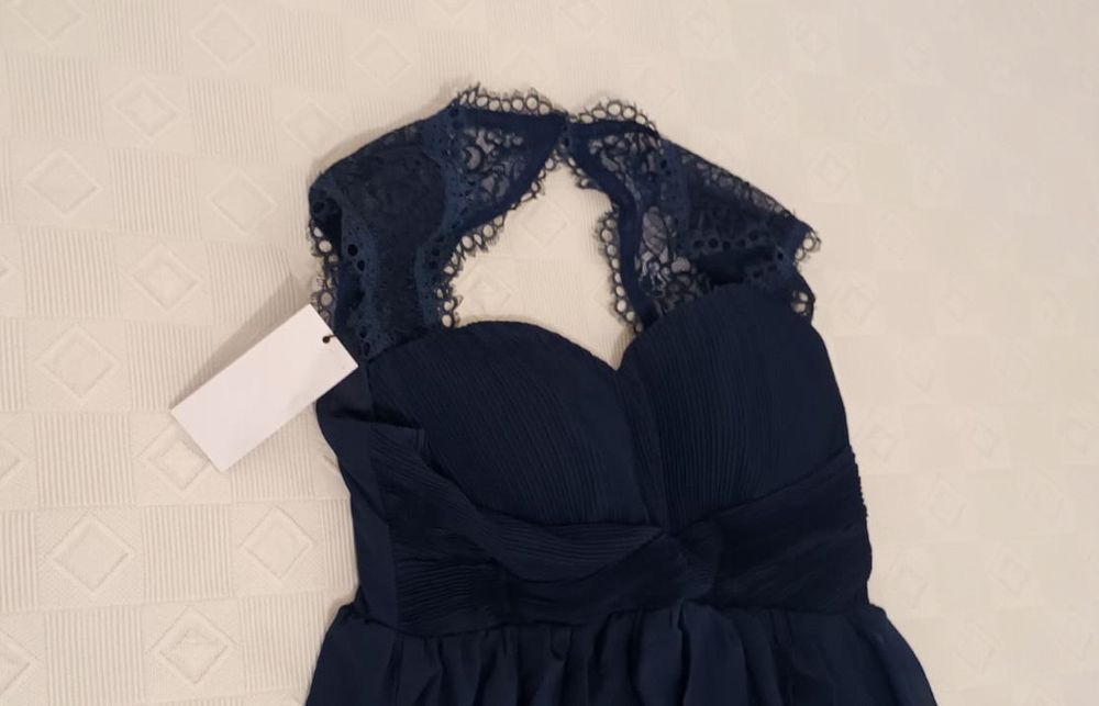 Vestido de cerimónia azul marinho Novo