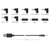 Uniwersalny konwerter 5 V Multi wtyczka kabel USB na DC 12 wtyczek