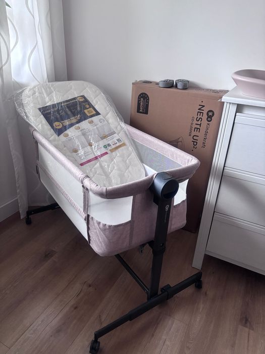 Łóżeczko dostawne Kinderkraft NESTE UP 2 + nowy materac