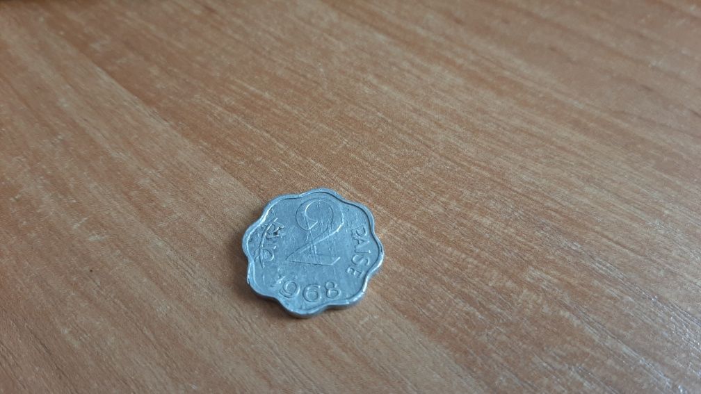 Moneta Indyjska 2 Paise 1968r