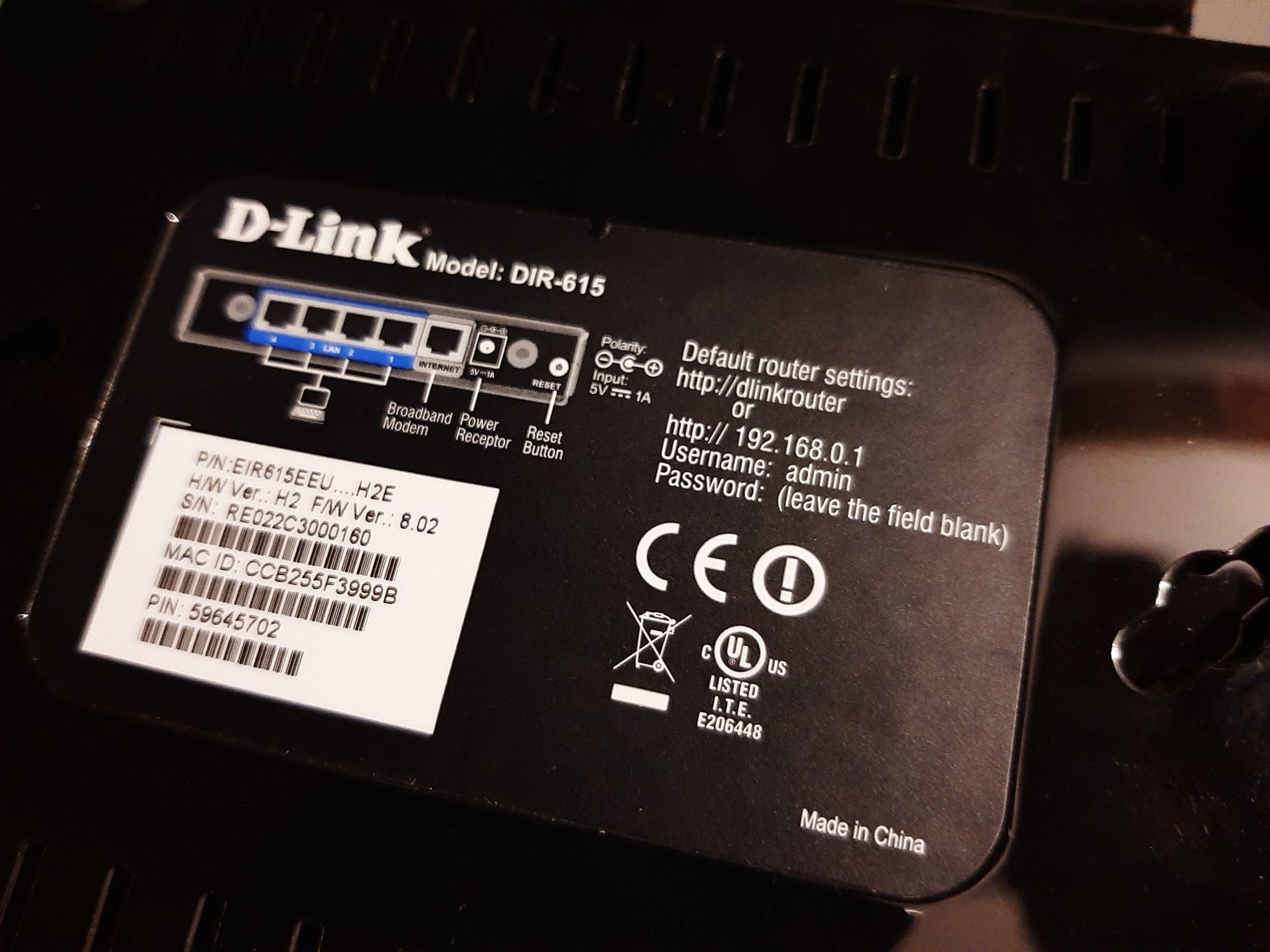 Router wiffi D-Link Dir-615