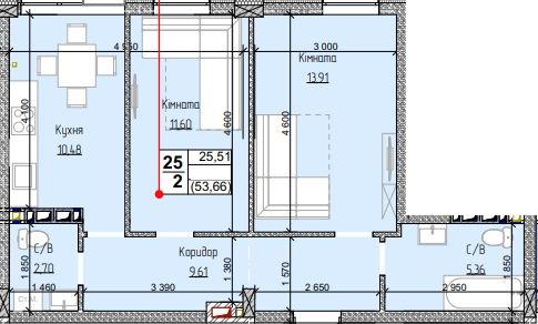 Продаю готову 2кімн.  квартиру  54м2 ,Гостомель,власник