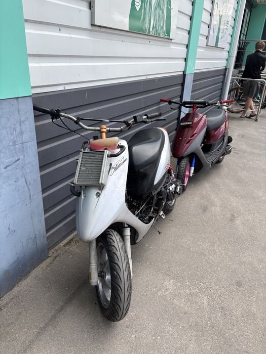 Yamaha Jog sa16 на Aerox ходовке