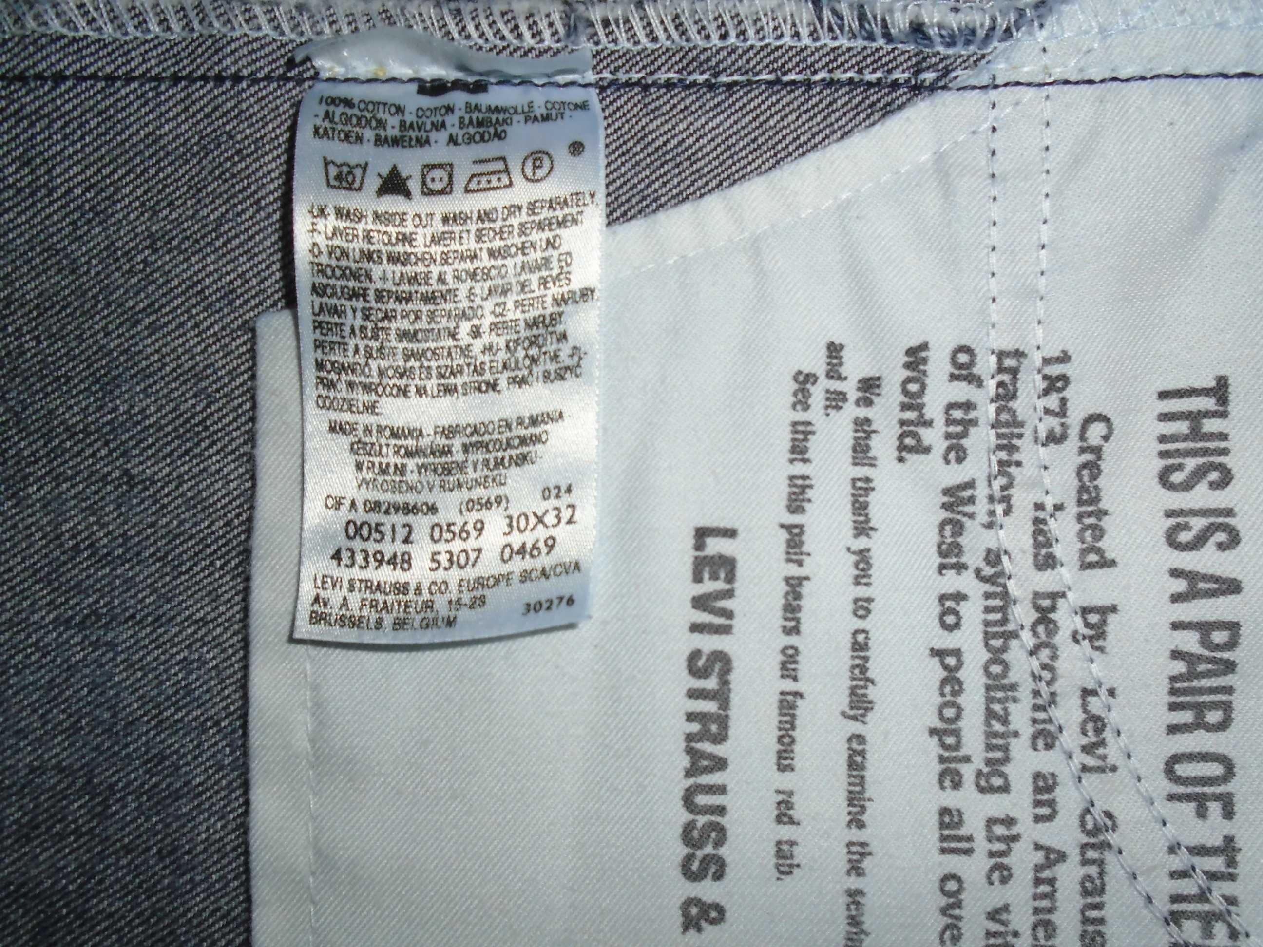 Джинсы Levis 512 Bootcut USA W30L32-30