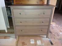 IKEA Hemnes  komoda z 3 szufladami,szara,108x50x96cm-dostawa grat