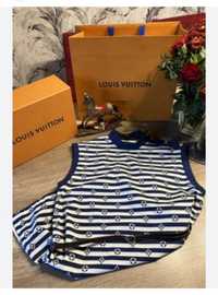 Sukienka Louis Vuitton striple monogram granatowa nowa z metka