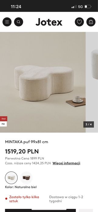 Pufa Jotex nowiutka