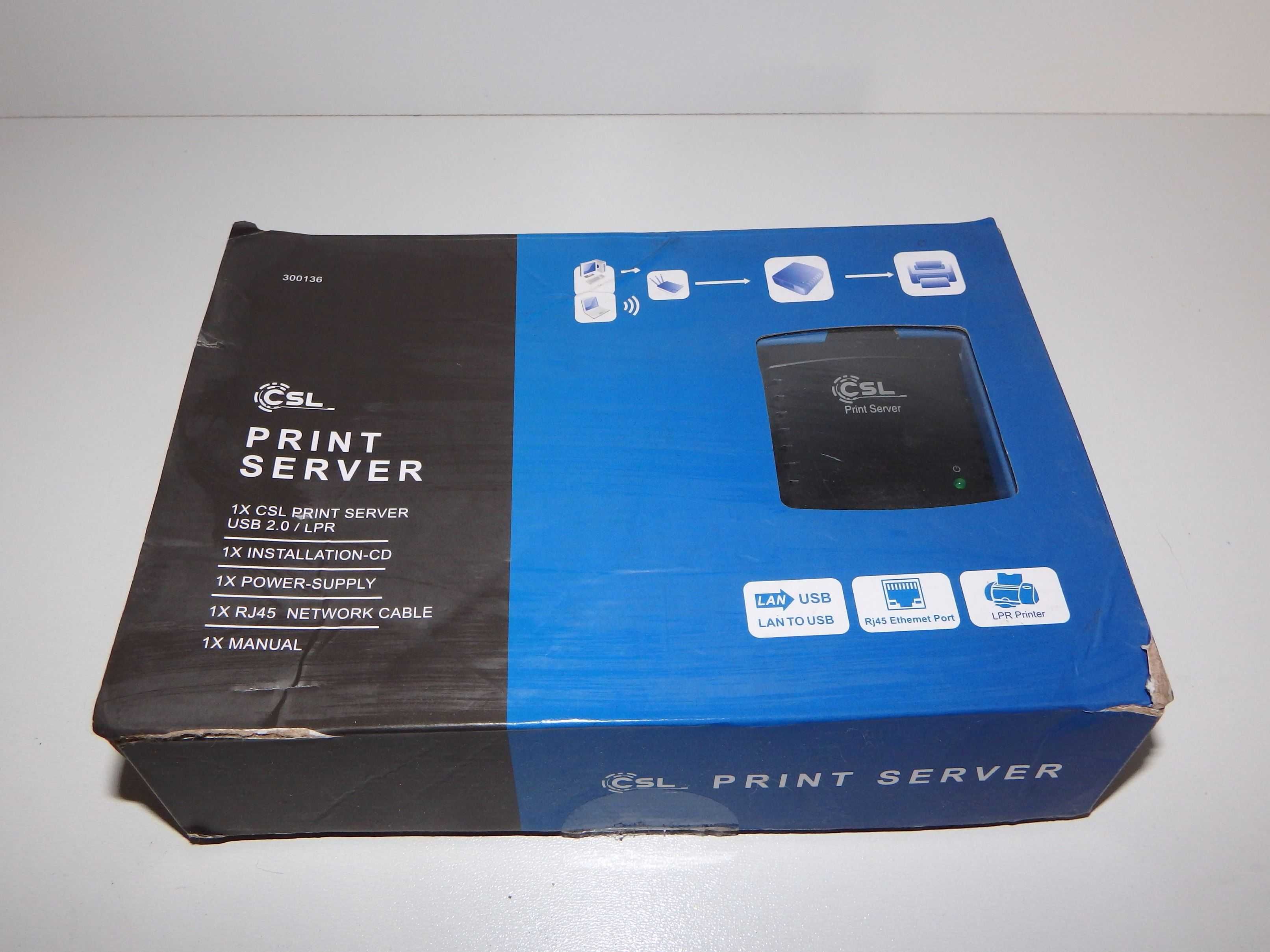 Serwer wydruku sieciowego CSL RJ45 USB 2.0 Printserver