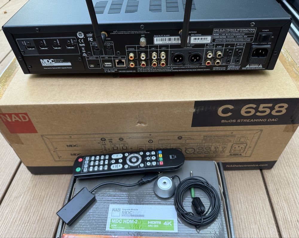 Nad C658 BluOs streaming dac + moduł HDMI komplet okazja pilot