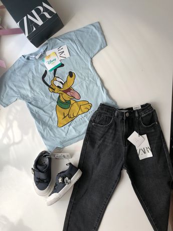 Новая футболка Zara на мальчика 4-5 лет,джинсы 5-6 р