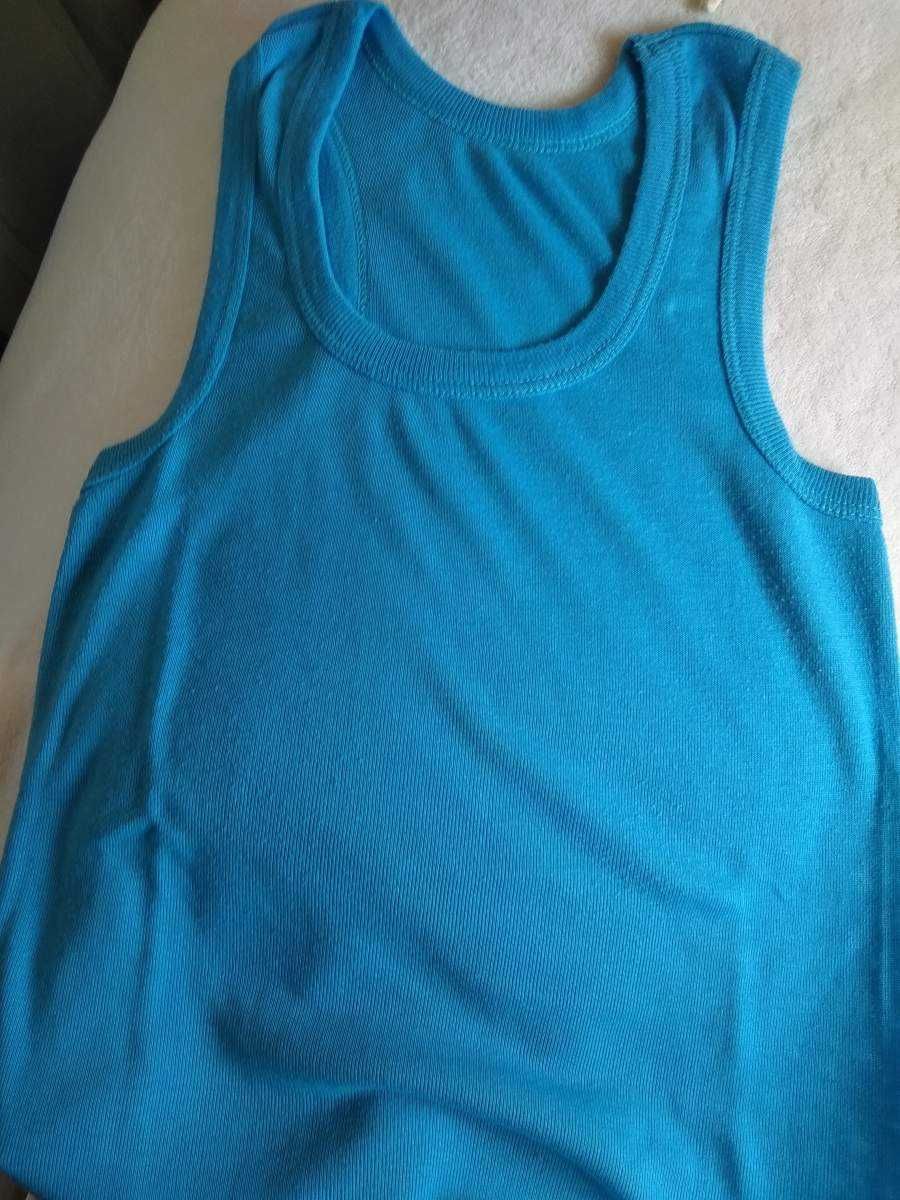 Blusa Azul Algodão - Sem Mangas - Senhora - Tamanho 36