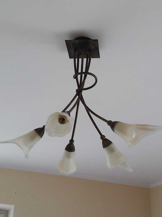 Lampa wisząca, żyrandol PRL loft