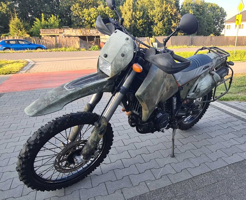 KTM LC4 400 LS-E 25 kW 21 tys km;  zarejestrowany w PL, uszkodzony,