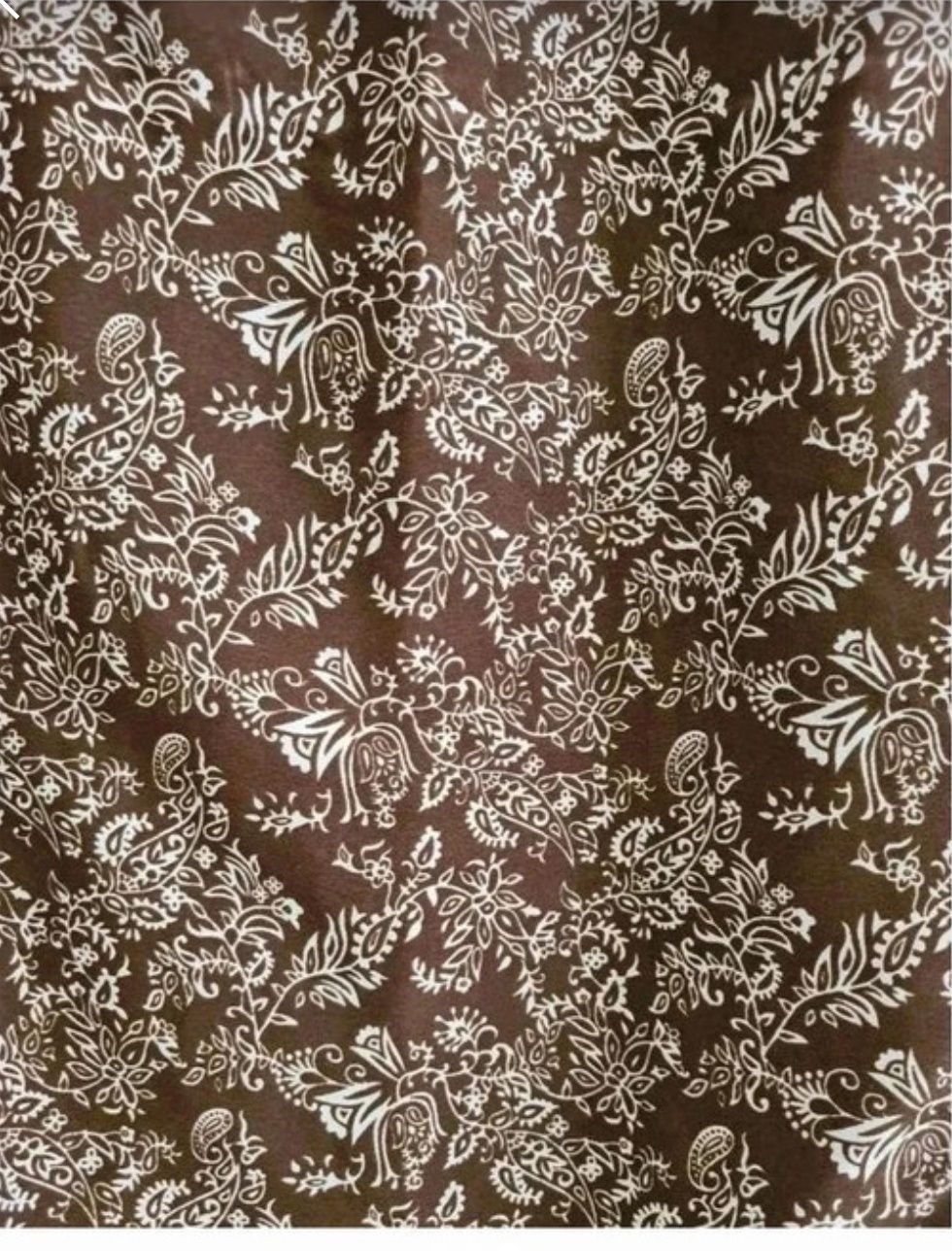 Vestido estampado castanho tam M Sfera