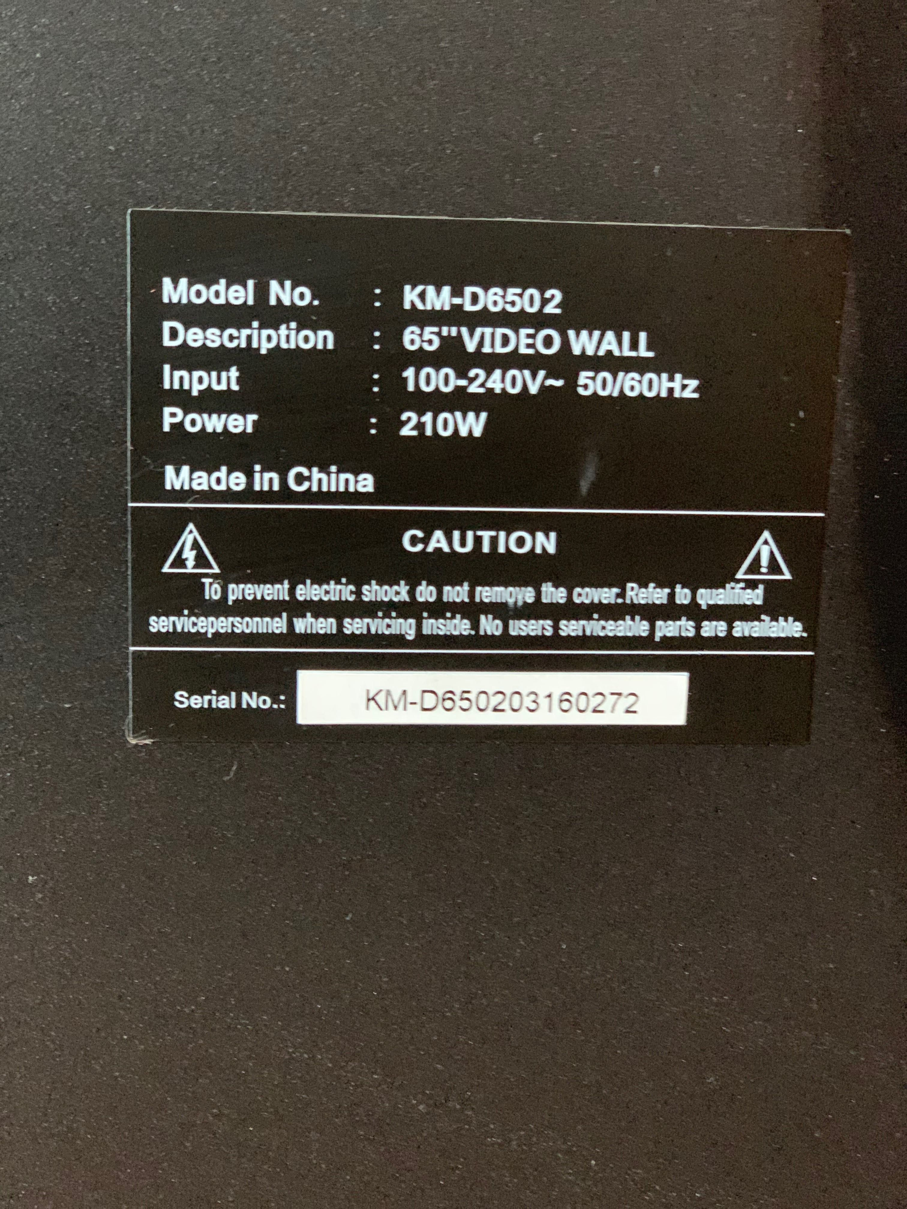 Video WALL  model KM-D6502