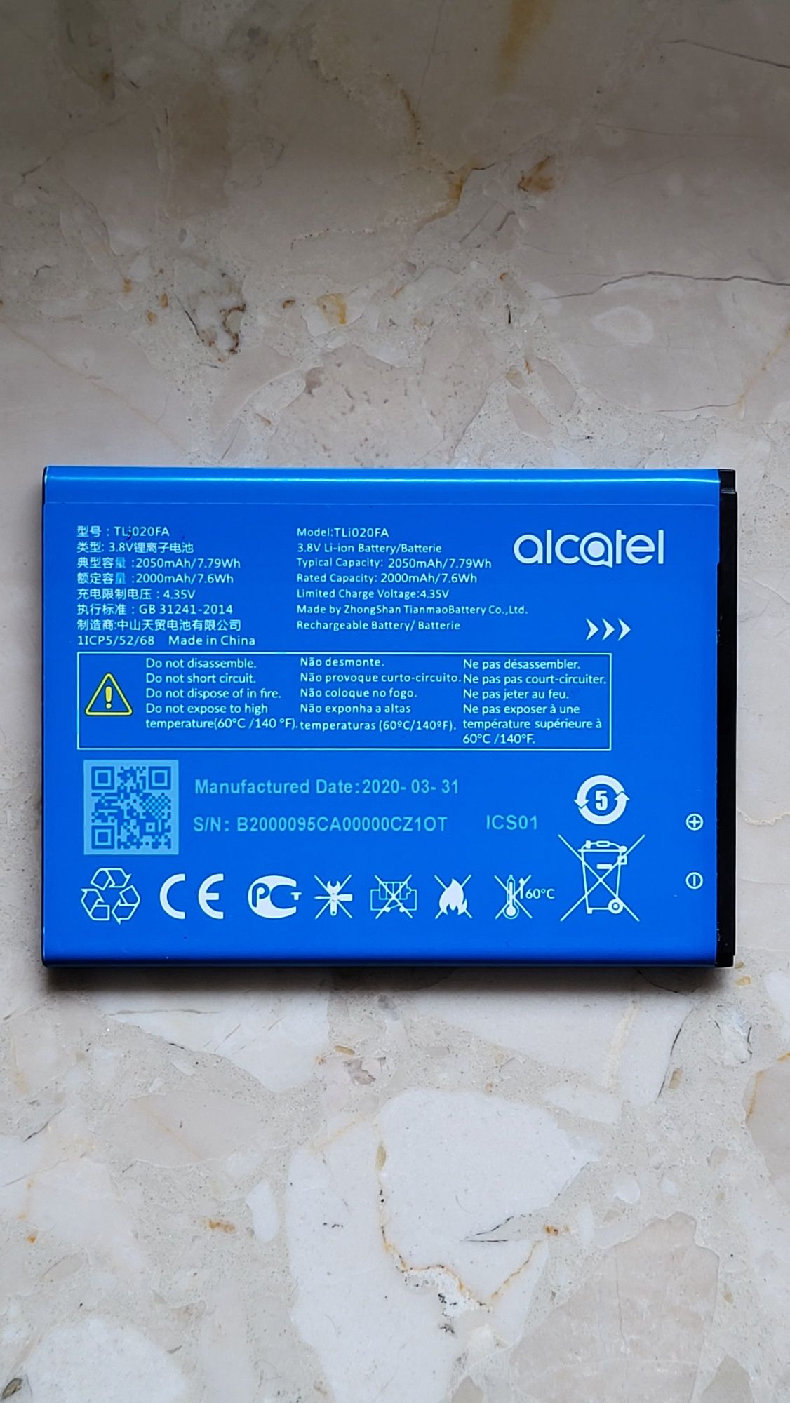 Bateria Alcatel 1C 2019 TLi020FA 2050mAh oryginalna sprawna