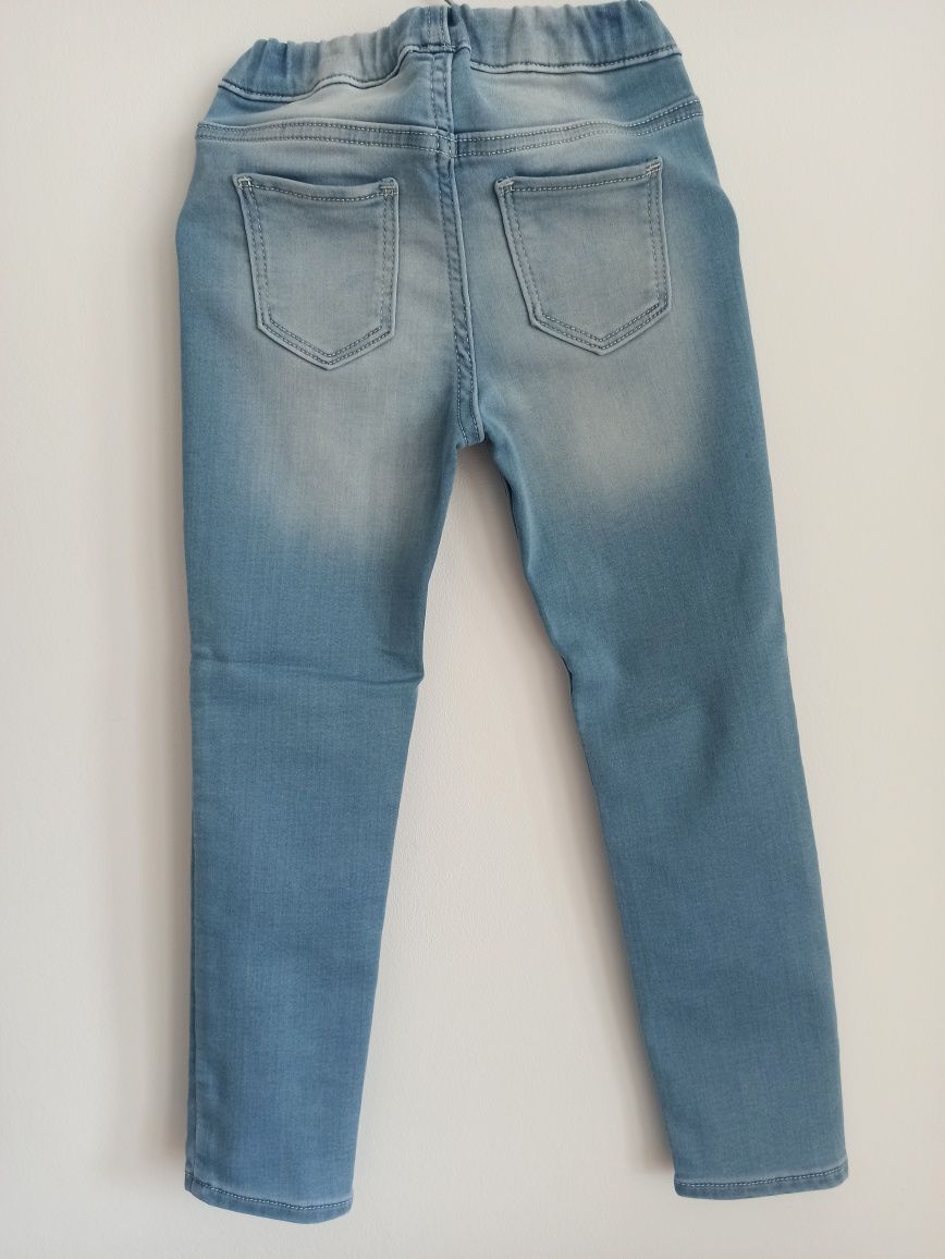 Legginsy spodnie dżinsowe dziewczęce r.110