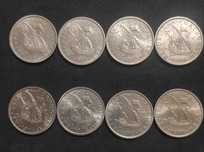 8 Moedas 10$ 1971 a 1974 - Belas/Soberbas - Legenda Normal e Invertida