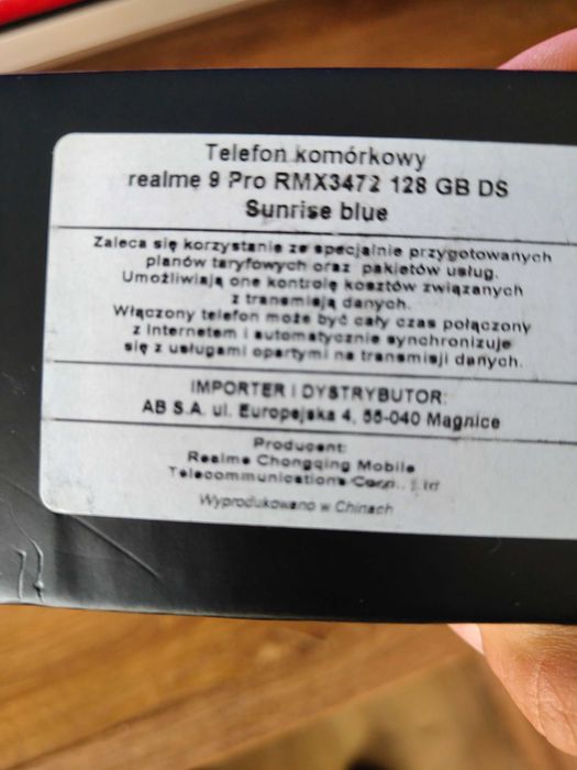 Smartfon Realmy 9 pro 5G