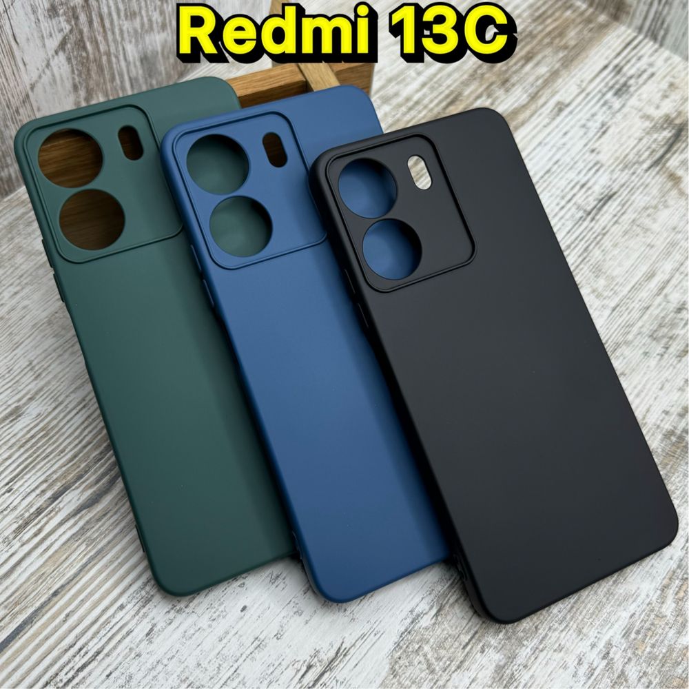 Чехол Silicone Case на Xiaomi Redmi 13C/ Poco C65. Микрофибра!