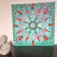Mandala 25x24x0,4 cm ręcznie malowana