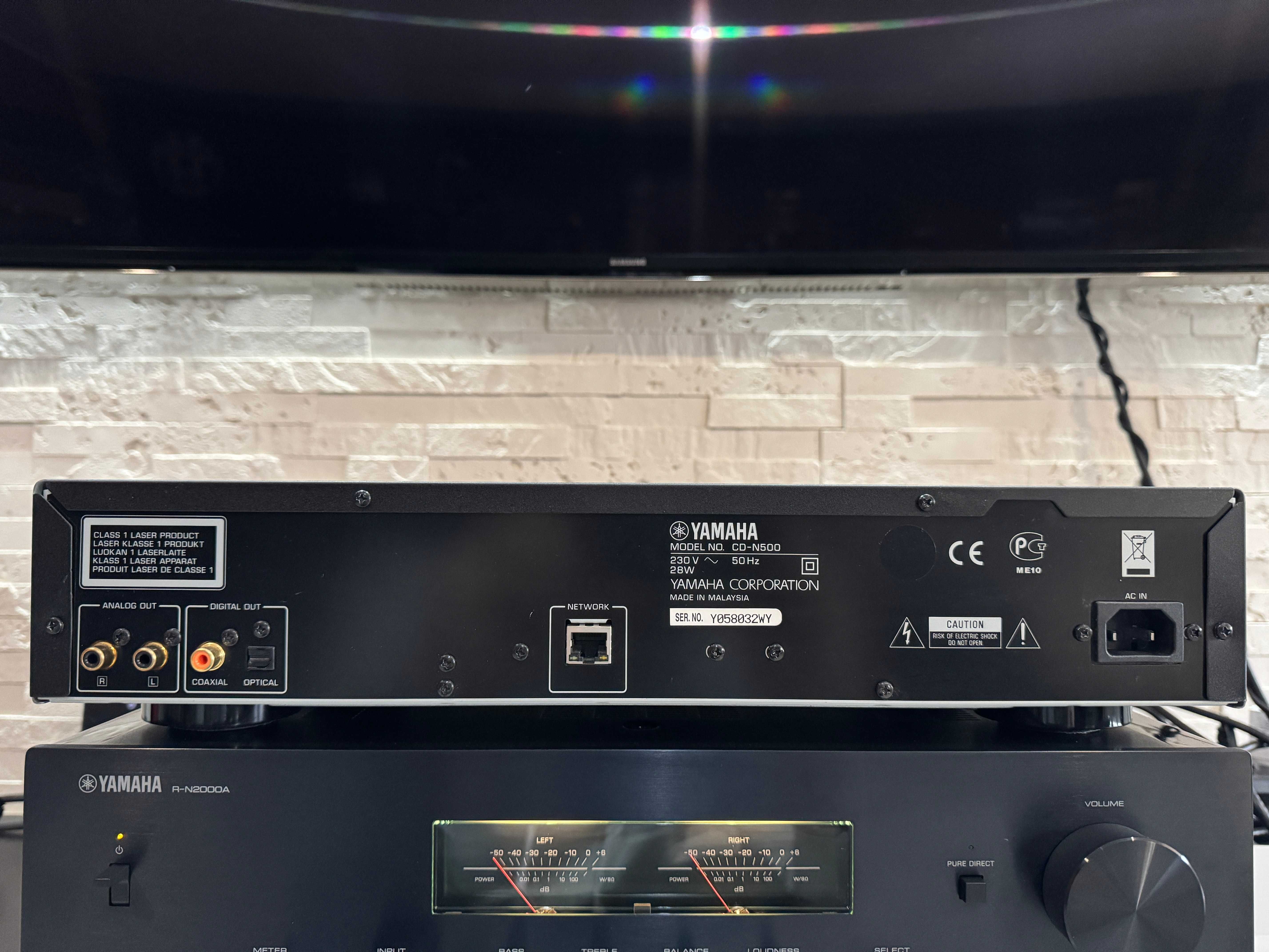 YAMAHA CD-N500 odtwarzacz sieciowy streamer Wi-Fi MP3 USB czarny pilot