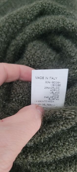 Sweterek oliwka 40-42 10% wełny