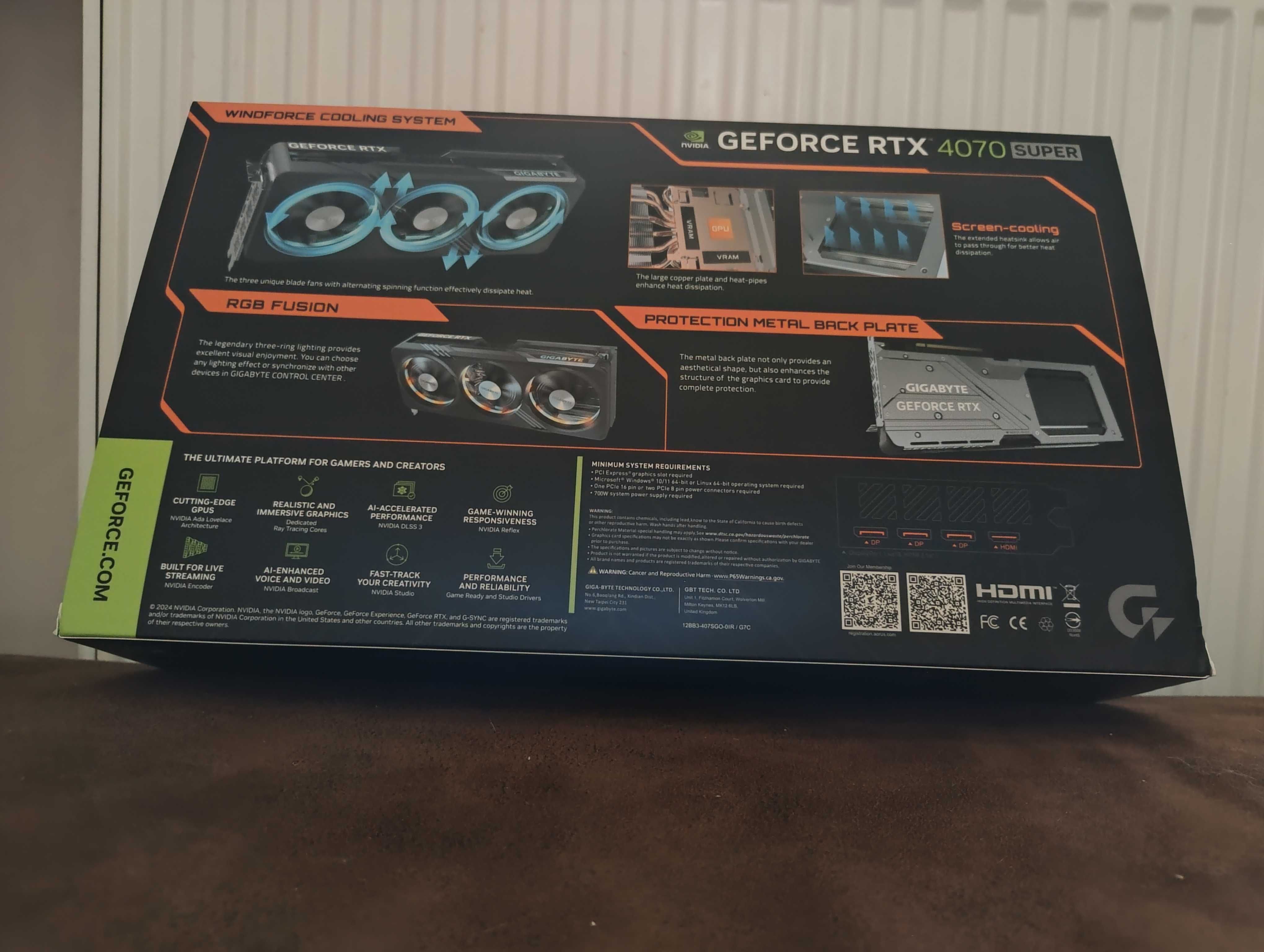 GIGABYTE GeForce RTX 4070 SUPER Gaming OC 12GB