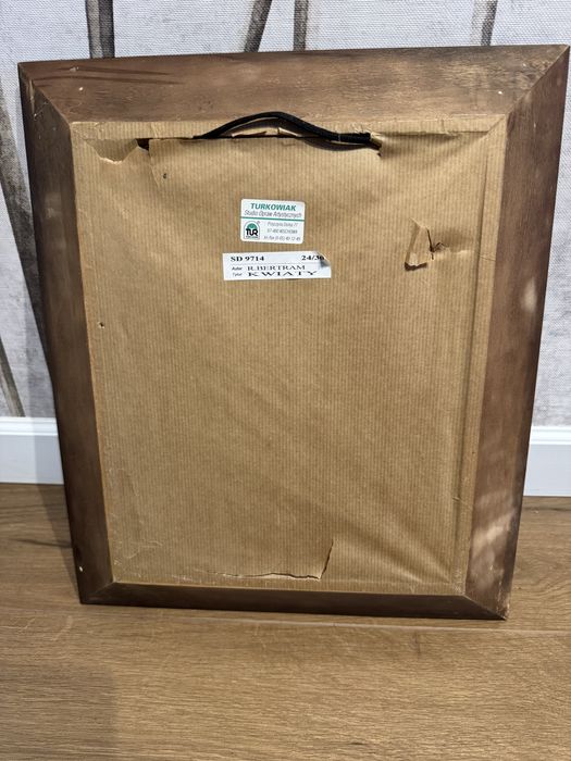 Obraz kwiaty w pieknej drewnianej ramie 100 zł