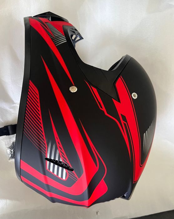 Кросовий шолом з окулярами та рукавичками