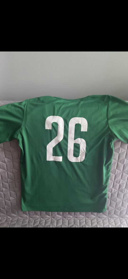 Koszulka piłkarska T-shirt zielony z numerem Polonez Joma rozm. 2XS MW